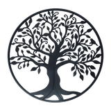 Black Tree of Life Wall Art Hanging Metal Iron Sculpture Garden 99cm