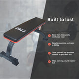 Commercial Flat Weight Lifting Bench - Front View