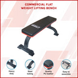 Commercial Flat Weight Lifting Bench - Top-Down View