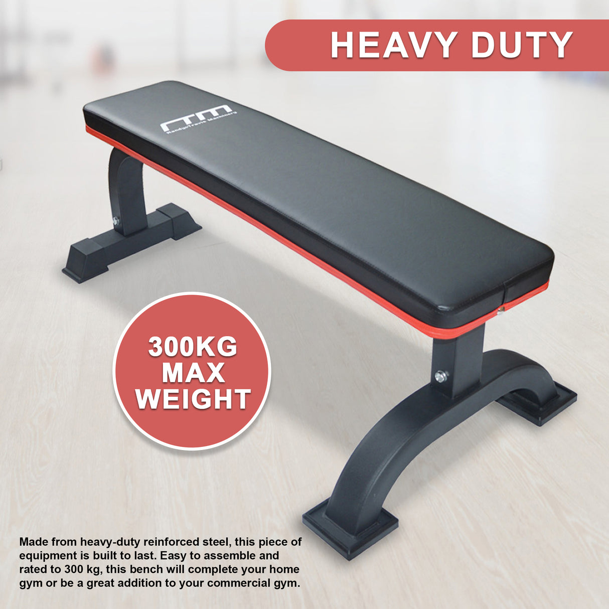 Commercial Flat Weight Lifting Bench