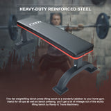 Commercial Flat Weight Lifting Bench - Low Angle