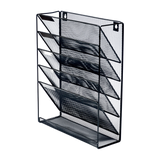 Wall Mount 6 Pocket Hanging File Sorter Organizer Folder Holder Rack Storage