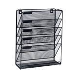 Wall Mount 6 Pocket Hanging File Sorter Organizer Folder Holder Rack Storage - Top-Down View