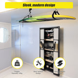 Kayak Hoist Ceiling Rack - Top-Down View
