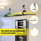 Kayak Hoist Ceiling Rack - Rear View