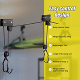 Kayak Hoist Ceiling Rack - Low Angle