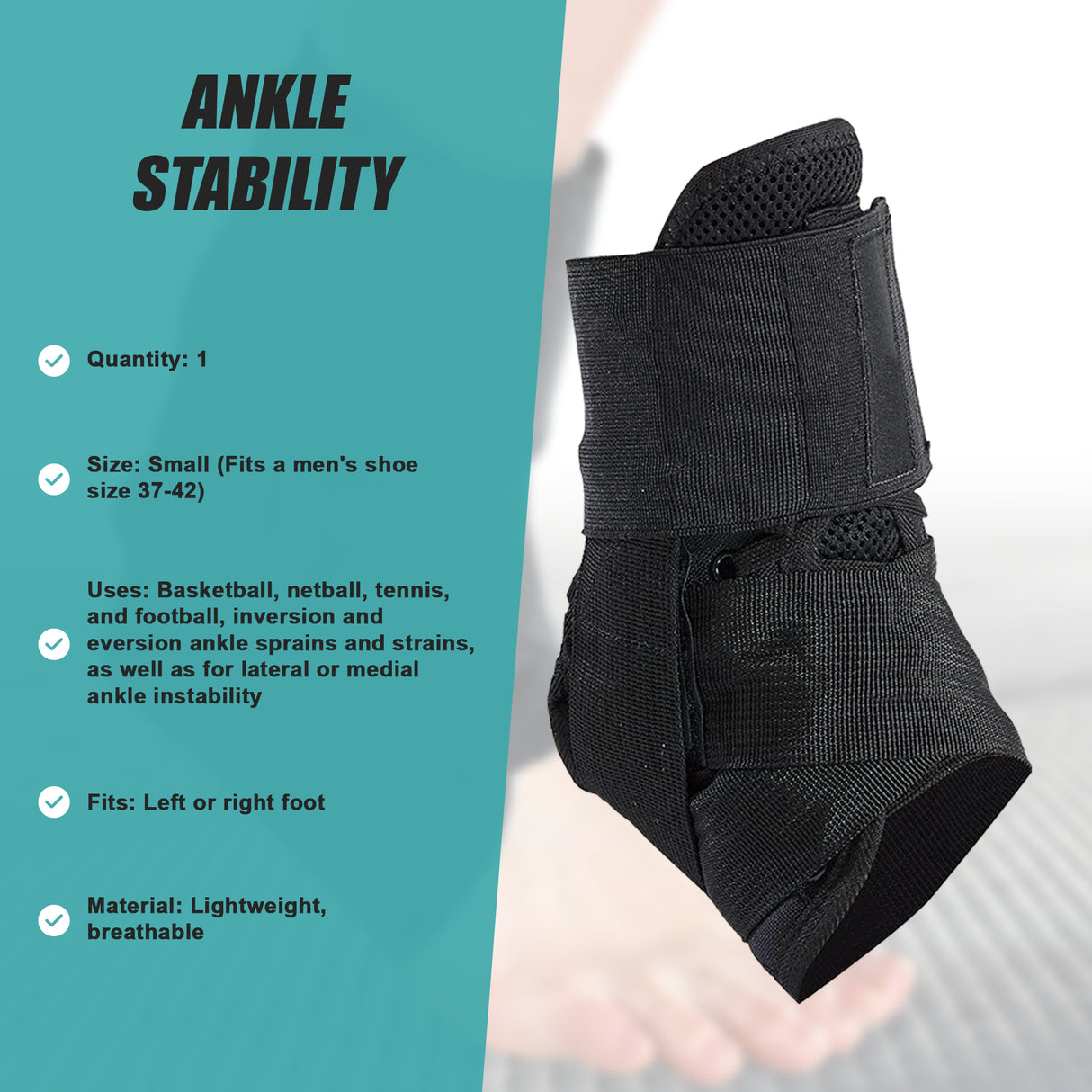 Ankle Brace Stabilizer - Ankle sprain & instability - SMALL