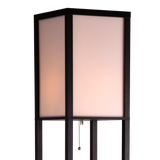 Shelf Floor Lamp - Shade Diffused Light Source with Open-Box Shelves