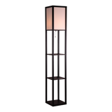 Shelf Floor Lamp - Shade Diffused Light Source with Open-Box Shelves