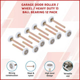 Garage Door Roller / Wheel / Heavy-duty 13 Ball Bearing 12 Pack - Front View