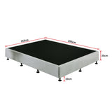 Palermo Queen Ensemble Bed Base Platinum Light Grey Linen Fabric - Extra Image