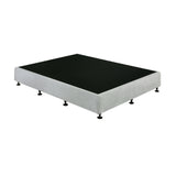 Palermo Queen Ensemble Bed Base Platinum Light Grey Linen Fabric