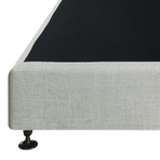 Palermo Queen Ensemble Bed Base Platinum Light Grey Linen Fabric