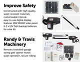 1000KG 10W Solar Double Swing Auto Motor Remote Gate Opener - Side View