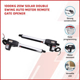 1000KG 20W Solar Double Swing Auto Motor Remote Gate Opener - Front View