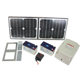 1000KG 20W Solar Double Swing Auto Motor Remote Gate Opener - Side View