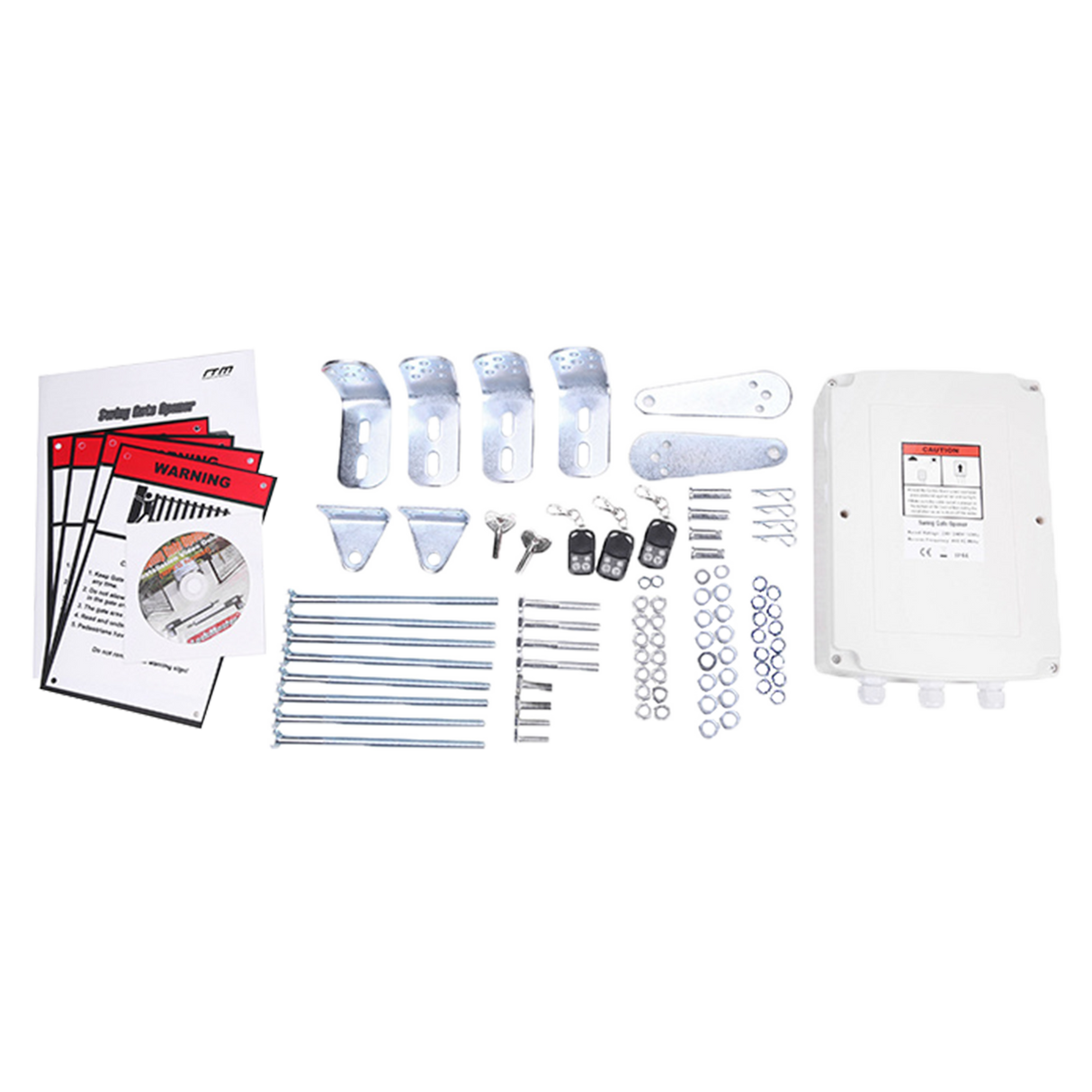 1000KG 20W Solar Double Swing Auto Motor Remote Gate Opener