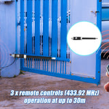 500KG 20W Solar Single Swing Auto Motor Remote Gate Opener - Top-Down View