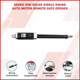 500KG 10W Solar Single Swing Auto Motor Remote Gate Opener - Front View
