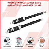 1000KG 20W Solar Double Swing Auto Motor Remote Gate Opener - Front View