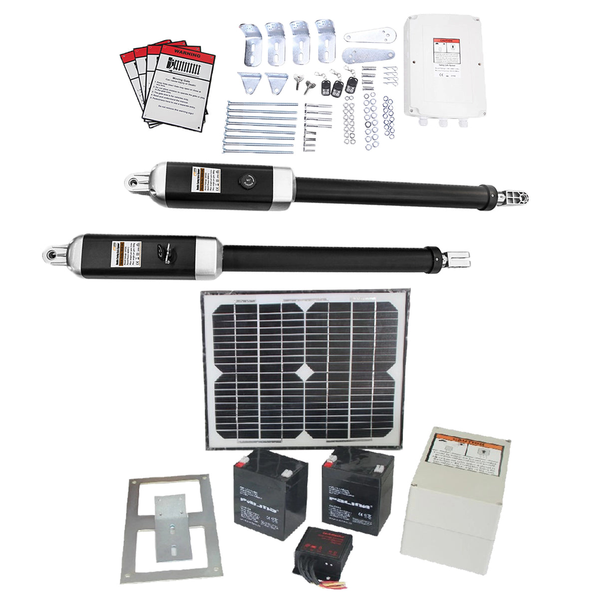 1000KG 10W Solar Double Swing Auto Motor Remote Gate Opener