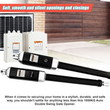 1000KG 10W Solar Double Swing Auto Motor Remote Gate Opener - Rear View