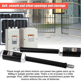1200KG 20W Solar Double Swing Auto Motor Remote Gate Opener - Rear View