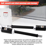 1200KG Double Swing Auto Motor Remote Gate Opener - Rear View
