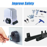 1200KG Auto Slide Sliding Gate Opener Automatic w 4m Rail - Side View