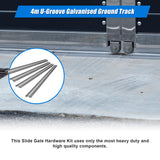 Sliding Gate Hardware Accessories Kit - 4m Track - 45-Degree Angle