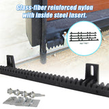 Sliding Gate Hardware Accessories Kit - 4m Gear Rack Track - Low Angle
