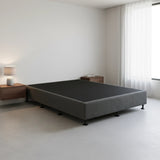 Palermo Queen Ensemble Bed Base Platinum Graphite Linen Fabric