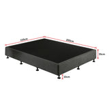 Palermo Queen Ensemble Bed Base Platinum Graphite Linen Fabric - Extra Image