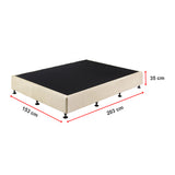 Palermo Queen Ensemble Bed Base Platinum Natural Sand Linen Fabric - Extra Image