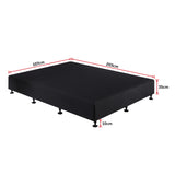 Palermo King Single Ensemble Bed Base Midnight Black Linen Fabric - Extra Image
