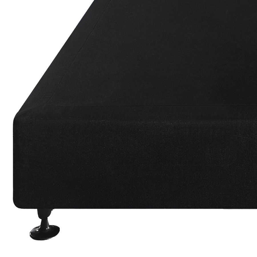Palermo King Single Ensemble Bed Base Midnight Black Linen Fabric