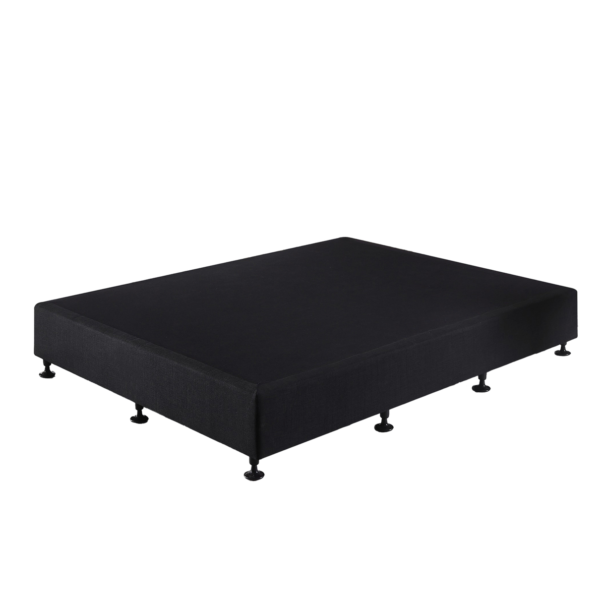 Palermo King Single Ensemble Bed Base Midnight Black Linen Fabric