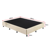 Palermo King Single Ensemble Bed Base Platinum Natural Sand Linen Fabric - Extra Image