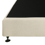 Palermo King Single Ensemble Bed Base Platinum Natural Sand Linen Fabric