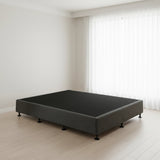 Palermo King Single Ensemble Bed Base Platinum Graphite Linen Fabric