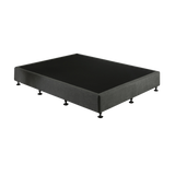 Palermo King Single Ensemble Bed Base Platinum Graphite Linen Fabric - Front View