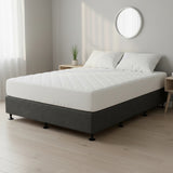 Palermo King Single Ensemble Bed Base Platinum Graphite Linen Fabric - 45-Degree Angle