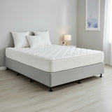 Palermo King Single Ensemble Bed Base Platinum Light Grey Linen Fabric