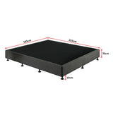 Palermo King Ensemble Bed Base Platinum Graphite Linen Fabric - Extra Image