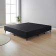 Palermo King Ensemble Bed Base Midnight Black Linen Fabric