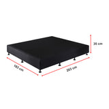 Palermo King Ensemble Bed Base Midnight Black Linen Fabric - Extra Image