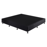 Palermo King Ensemble Bed Base Midnight Black Linen Fabric - Front View