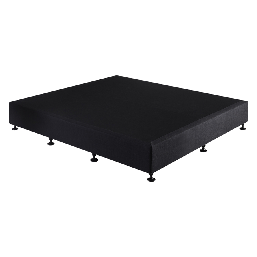 Palermo King Ensemble Bed Base Midnight Black Linen Fabric