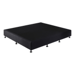 Palermo King Ensemble Bed Base Midnight Black Linen Fabric