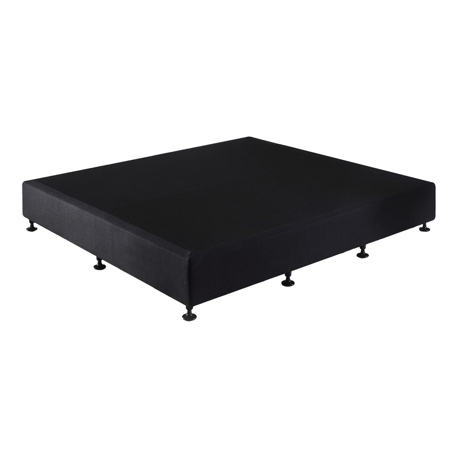 Palermo King Ensemble Bed Base Midnight Black Linen Fabric